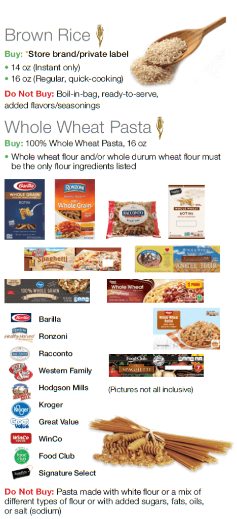 wic approved whole grain food list