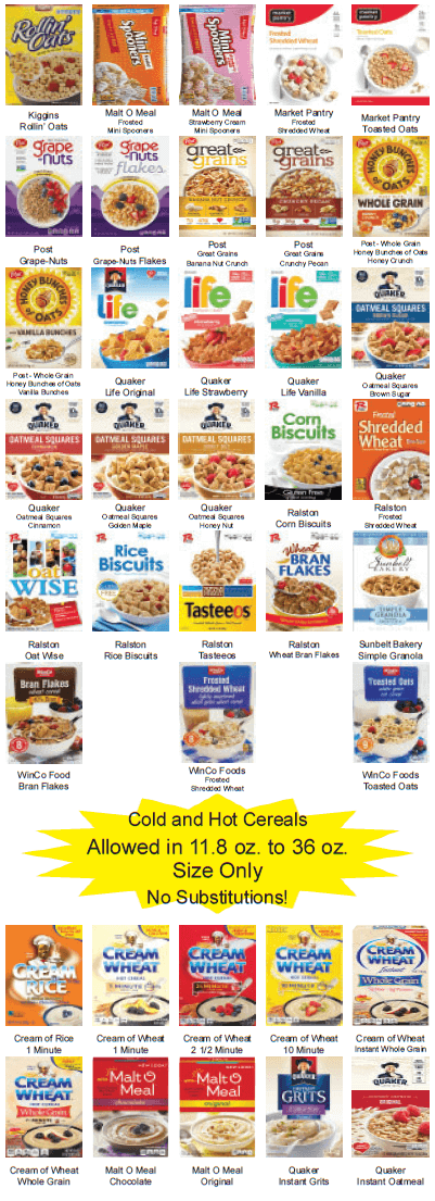 wic cereal list 2020