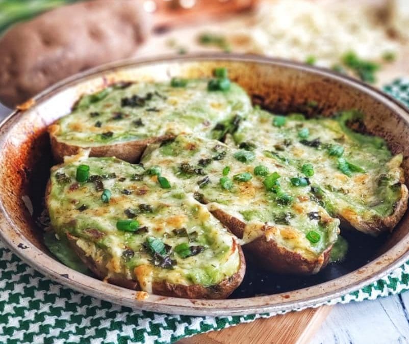 Green Veggie Twice Baked Potatoes