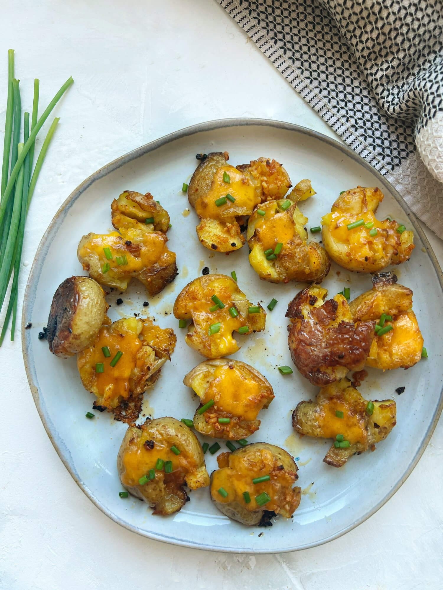 Cheesy Crispy Smashed Potatoes