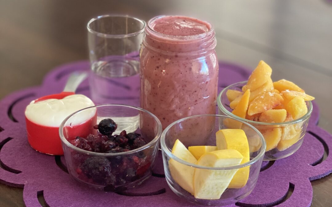 Summer Squash, Blueberry and Peach Smoothie