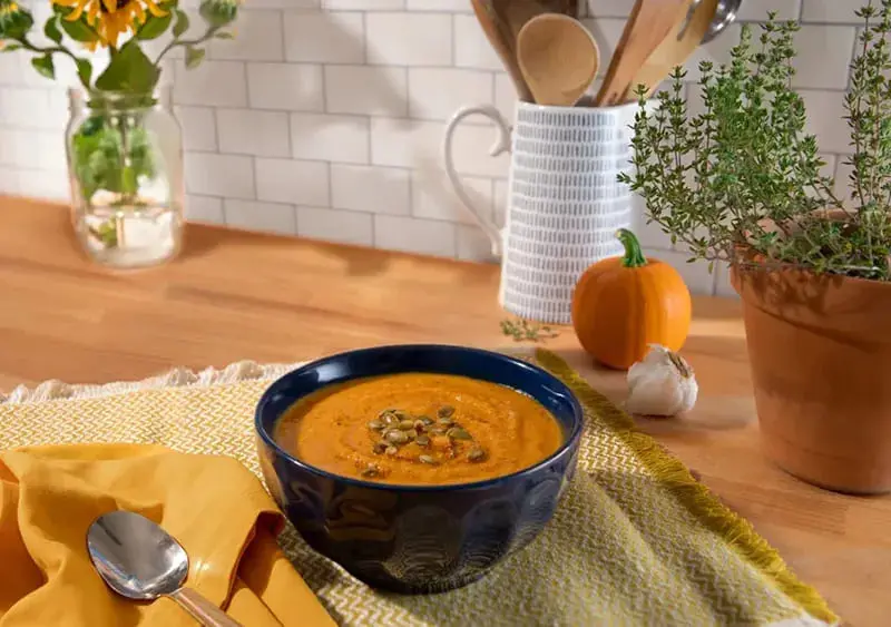 Roasted Sweet Potato and Pumpkin Soup