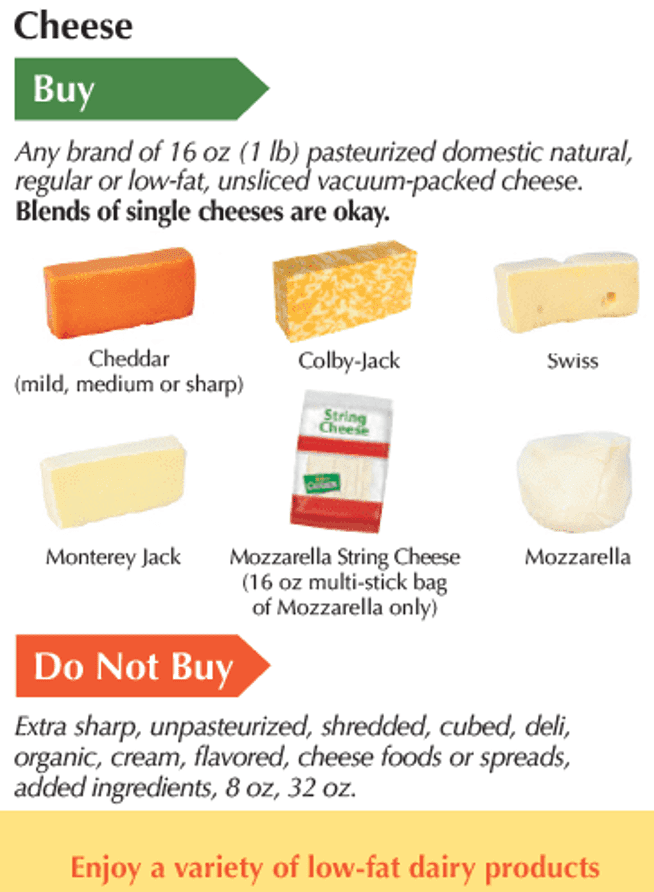Idaho WIC cheese