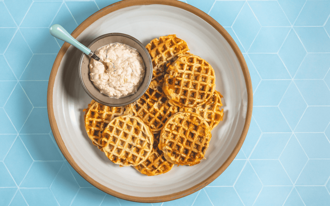 Korean Tuna Pancakes with Zesty Yogurt Dip- with video