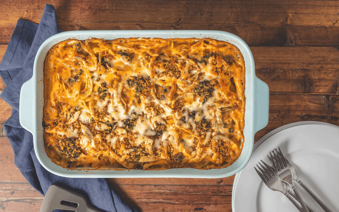Scalloped Potatoes Au Gratin with Broccoli and Chicken
