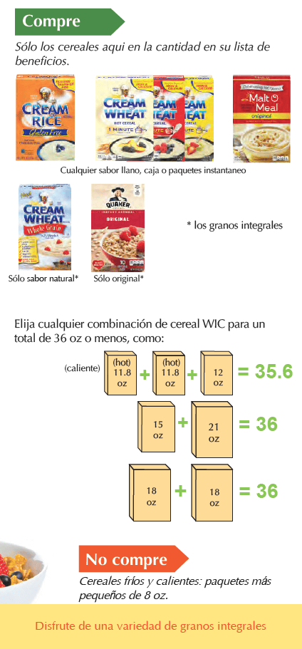 ID WIC Cereales calientes