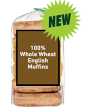 100% Whole Grain English Muffin Package