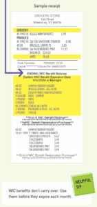 VT WIC receipt image