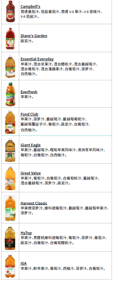 OH WIC 果汁