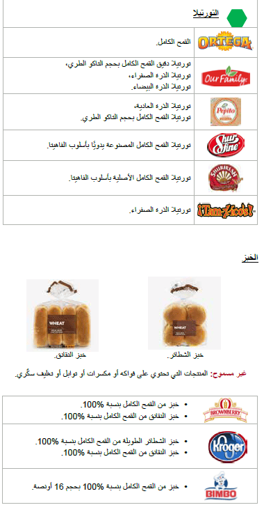 OH WIC الحبوب الكاملة
