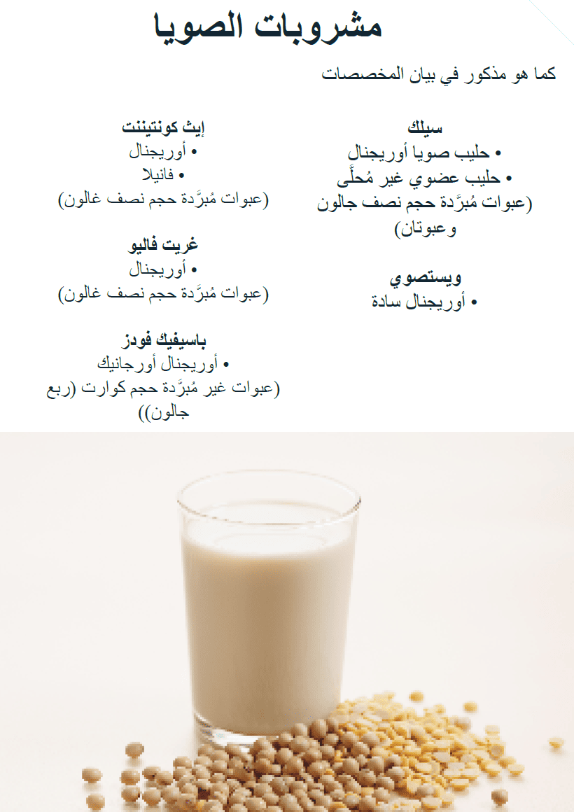 TN WIC الحليب مشروبات الصويا