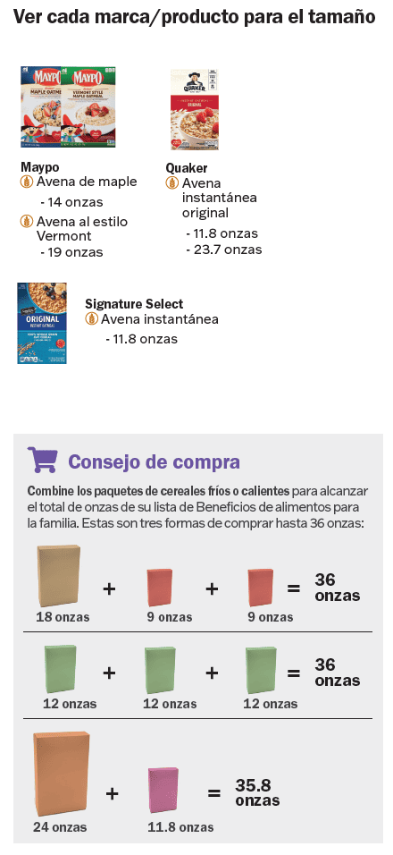 VT WIC cereal imagen