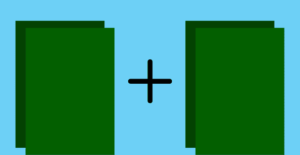 different colored squares with a plus sign inbetween them