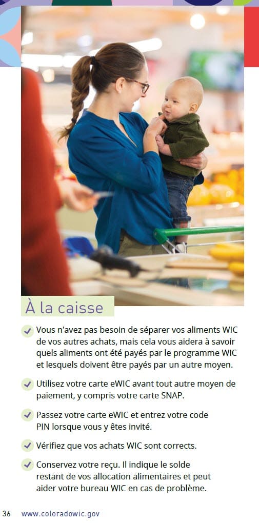 CO WIC-approved how to shop with you eWIC card in French