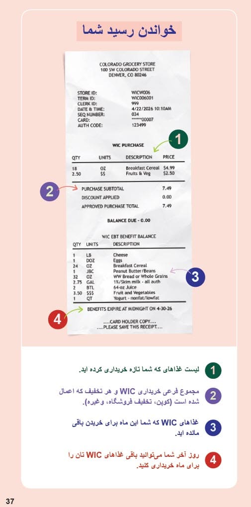 د CO WIC لخوا تصویب شوی ستاسو د eWIC کارت سره په دري ژبه کې د پیرودلو څرنګوالی