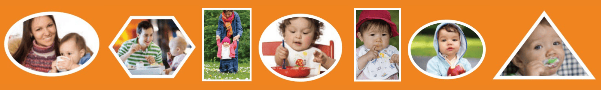 Multiple pictures of children and adults doing activities