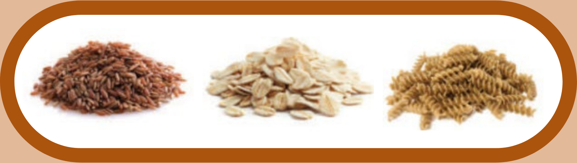 Various grains side by side