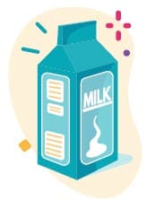 Blue milk carton