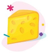 A block of cheese
