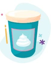 A tub of yogurt