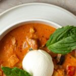 Vegetarian One Pot Lasagna Soup in a bowl