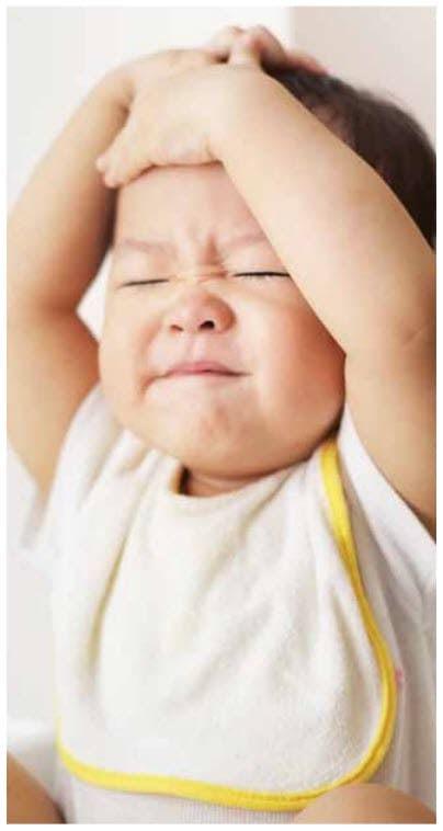Baby showing signs of distress
