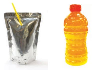 Juice drink and a sports drink