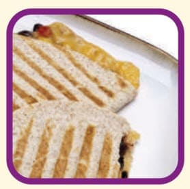 Cheese and bean quesadilla on a plate
