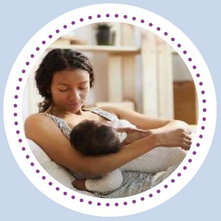 A woman breastfeeding