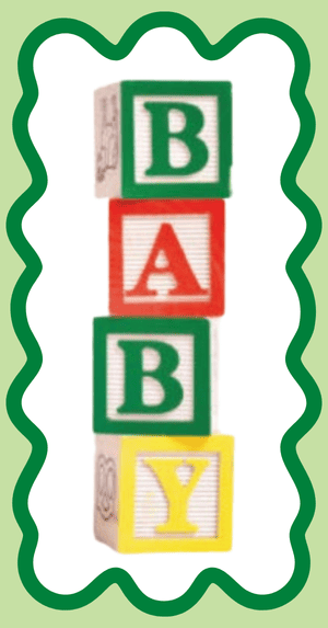 Building blocks spelling out 
