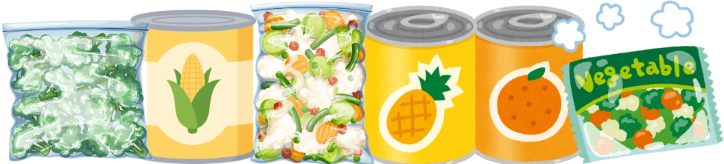 Frozen and canned fruits and vegetables