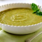 Cream of Broccoli Soup in a bowl