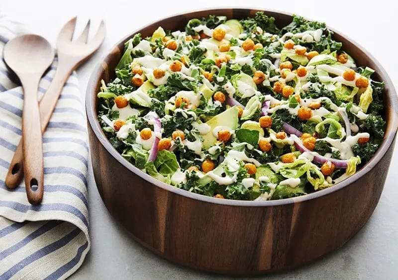 Kale power salad in a bowl