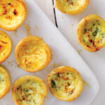 Mini Vegetable Crustless Quiche on a plate