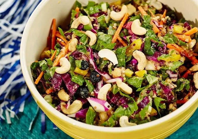 Rainbow Chopped Cashew Salad