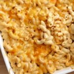 Stove top mac and cheese in a casserole dish