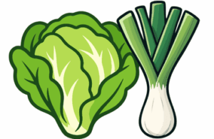 Lettuce and leek