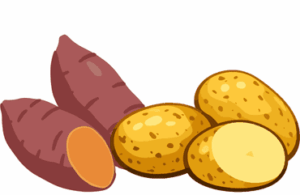 Yam and yellow potato