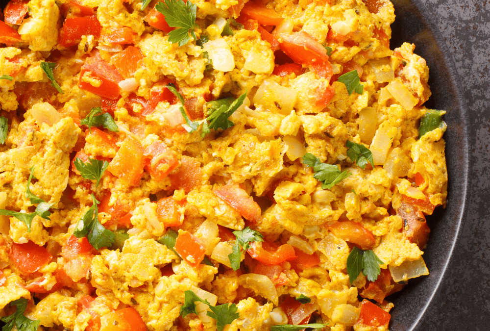 Egg, Tofu and Veggie Scramble