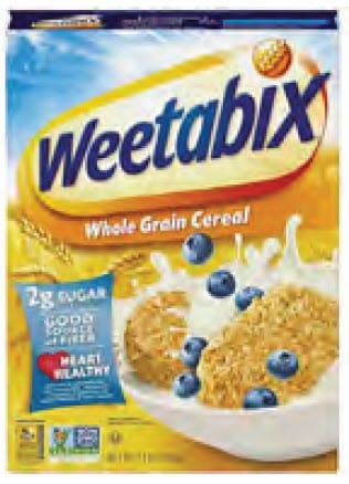 A box of Weetabix brand cereal